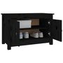 Voir la diapositive 4 : VIDAXL Armoire a chaussures Noir 70x38x45,5 cm Bois de pin massif