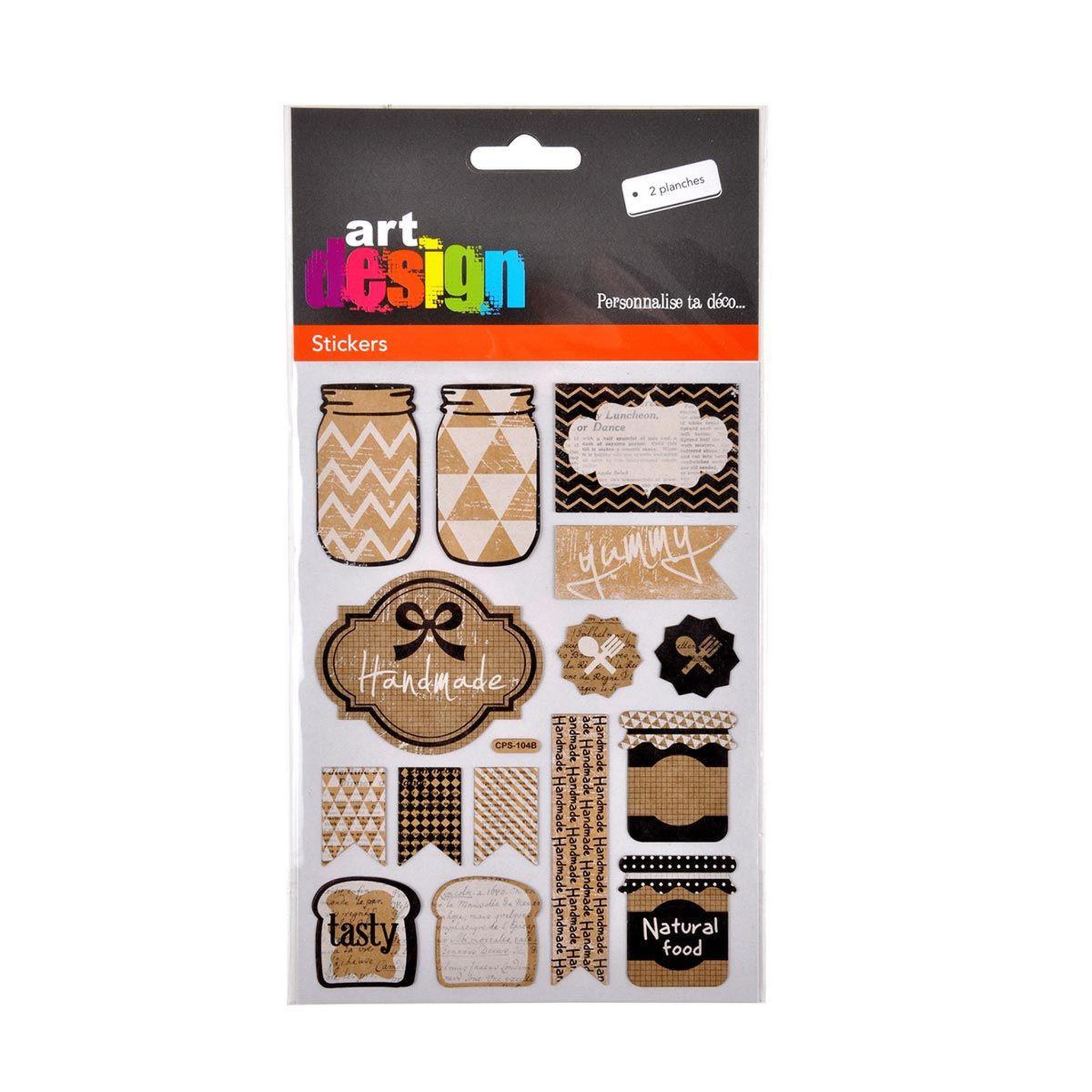 Voir la diapositive 2 : HOMEA Lot de 2 planches de stickers  cuisine  naturel