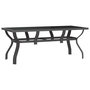 Voir la diapositive 2 : VIDAXL Table de jardin Gris et noir 180x80x70 cm Acier et verre