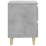 Voir la diapositive 5 : VIDAXL Tables de chevet pieds en pin 2 pcs gris beton 40x35x50 cm