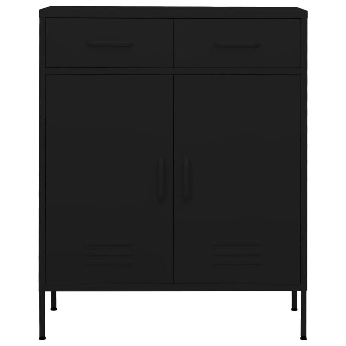 VIDAXL Armoire de rangement Noir 80x35x101,5 cm Acier