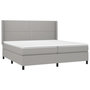 Voir la diapositive 4 : VIDAXL Sommier a lattes de lit matelas LED Gris clair 200x200 cm Tissu