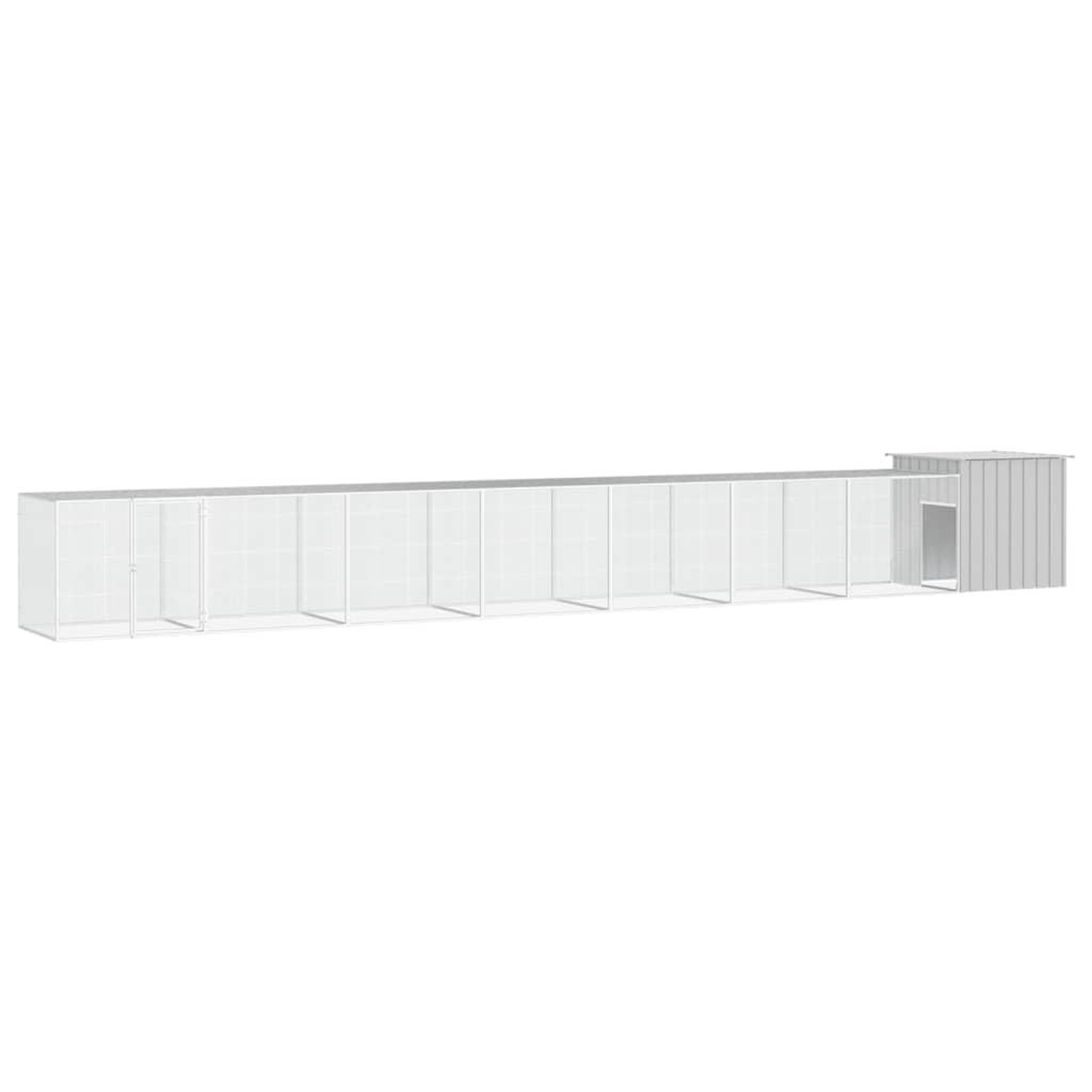 VIDAXL Cage pour poules Gris 700x91x100 cm Acier galvanise