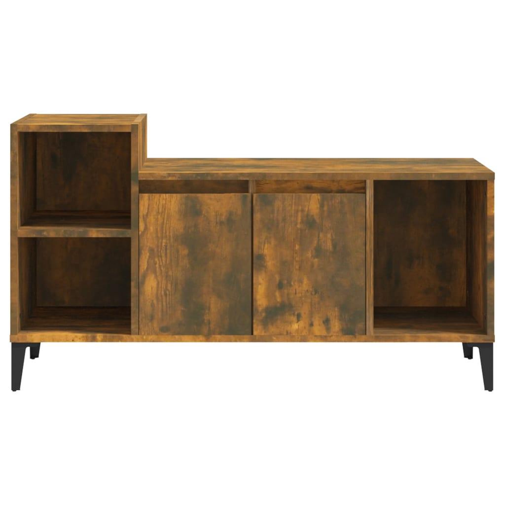 Voir la diapositive 5 : VIDAXL Meuble TV Chene fume 100x35x55 cm Bois d'ingenierie