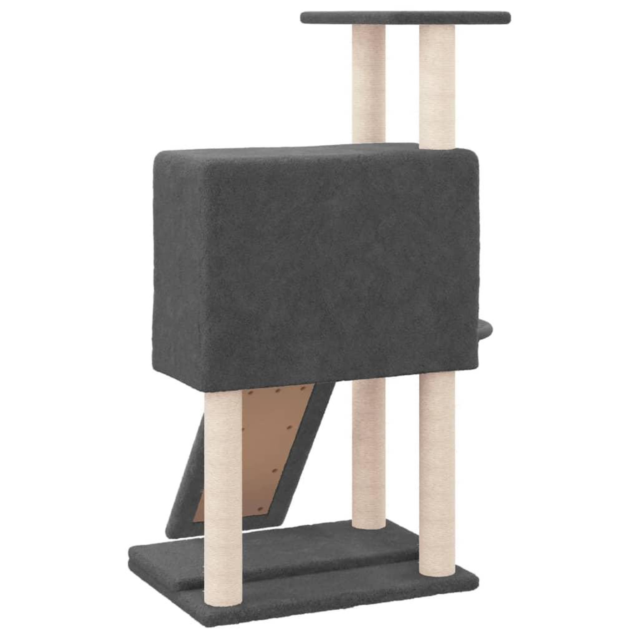 Voir la diapositive 5 : VIDAXL Arbre a chat avec griffoirs en sisal Gris fonce 96 cm