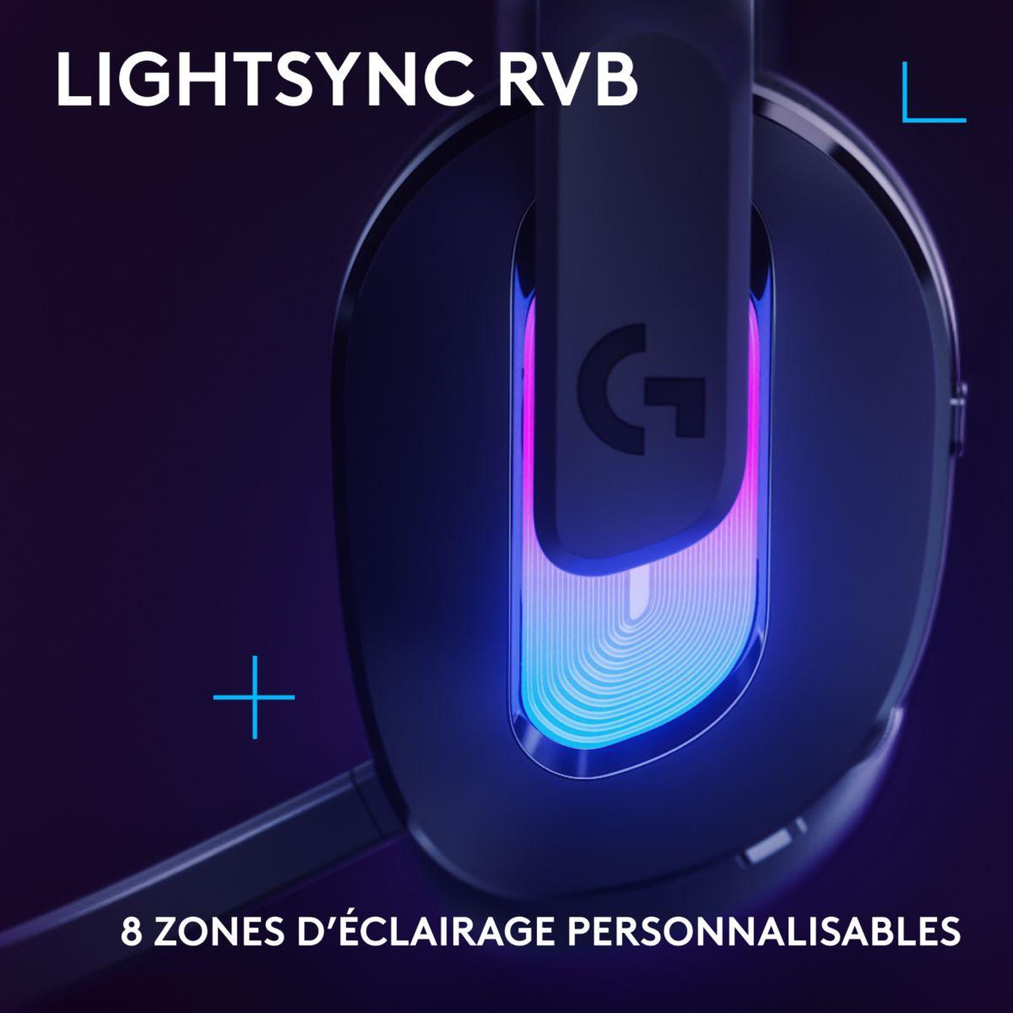 Voir la diapositive 2 : Logitech Casque gamer G522 LIGHTSPEED Noir