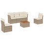 Voir la diapositive 2 : VIDAXL Salon de jardin avec coussins 6 pcs beige resine tressee