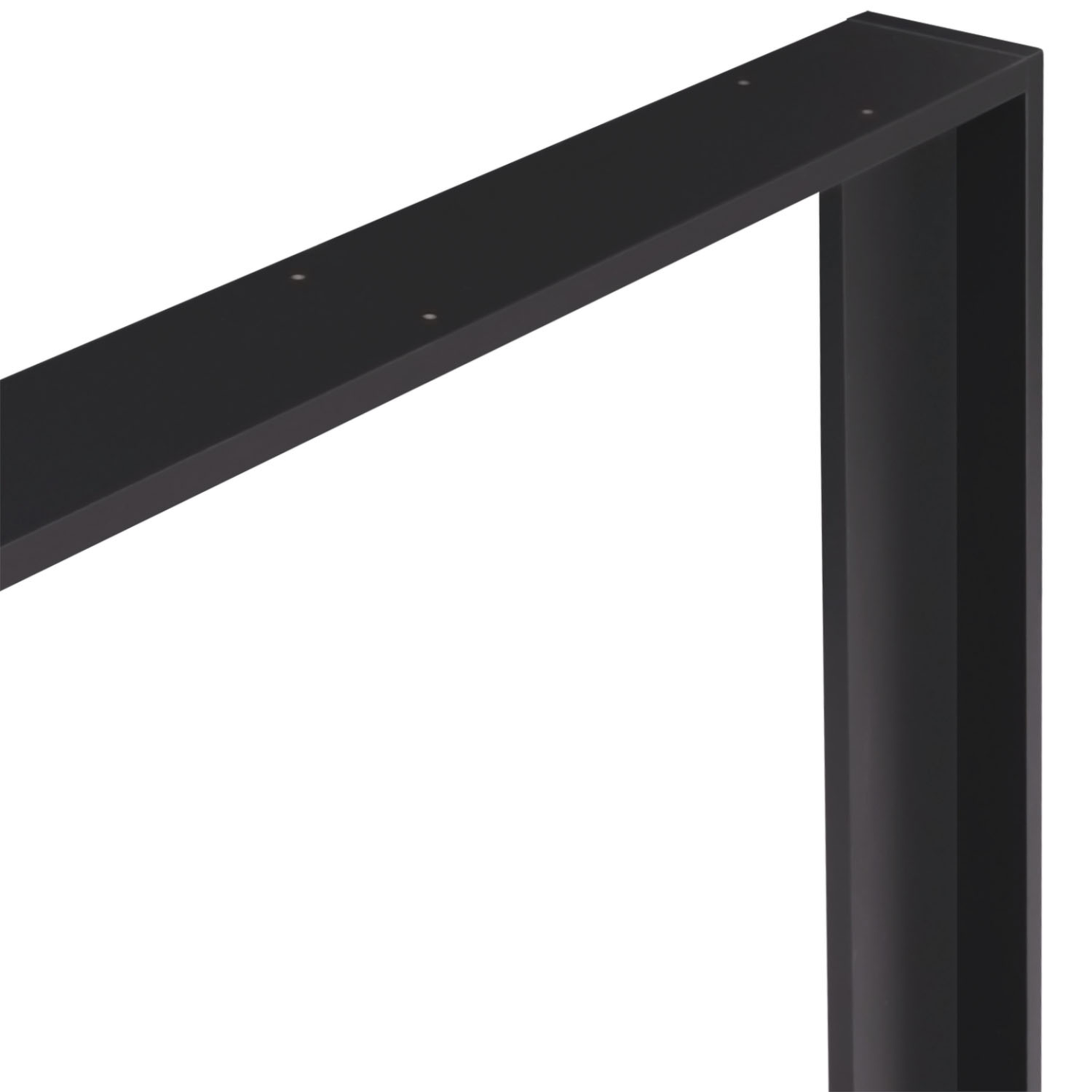 Voir la diapositive 5 : ID MARKET Lot de 2 pieds de table carré phoenix noir 75 cm
