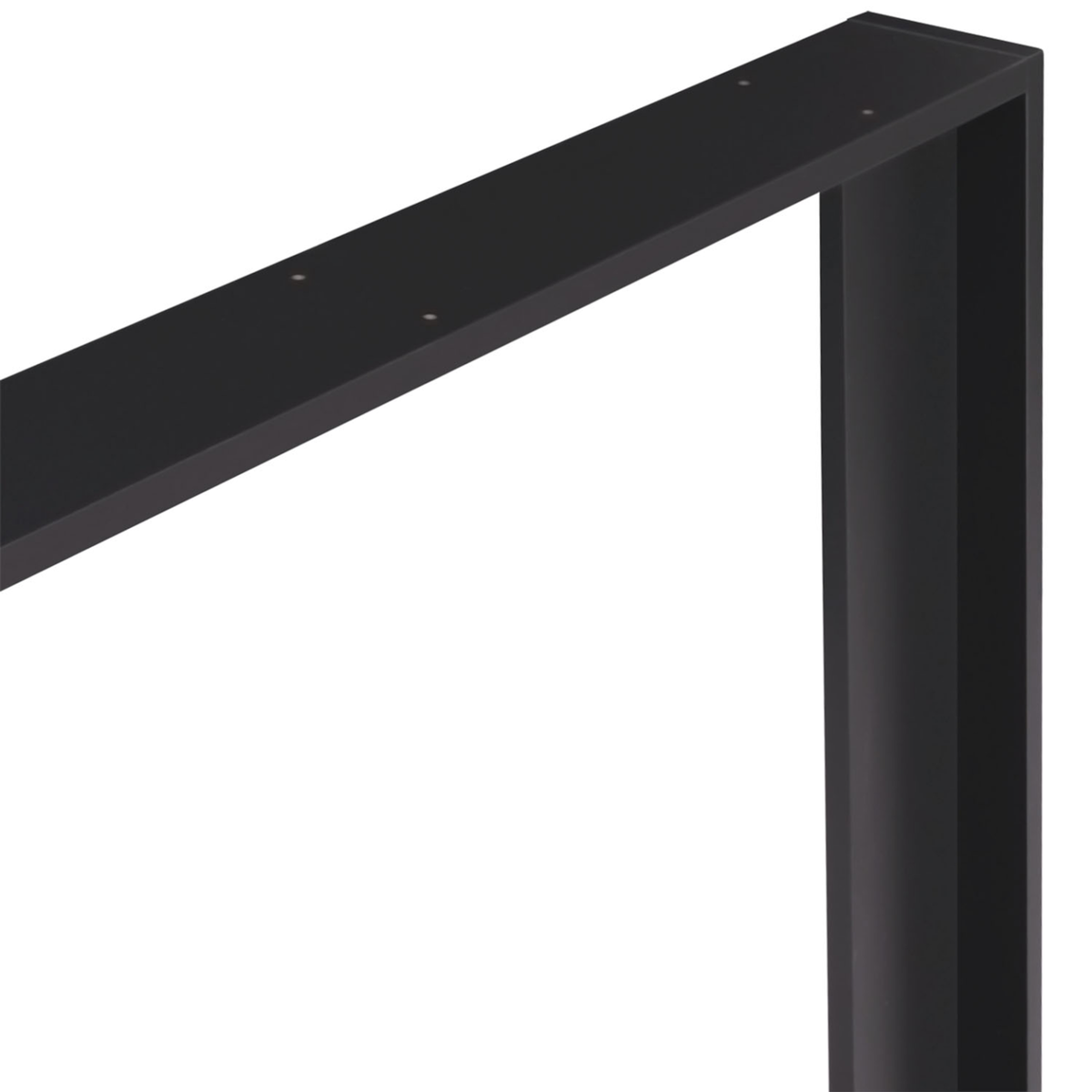 ID MARKET Lot de 2 pieds de table carré PHOENIX noir 75 cm