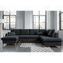 Voir la diapositive 2 : BEST MOBILIER Lagom - canapé d'angle panoramique - convertible - avec coffre - en tissu - 7 places - droit