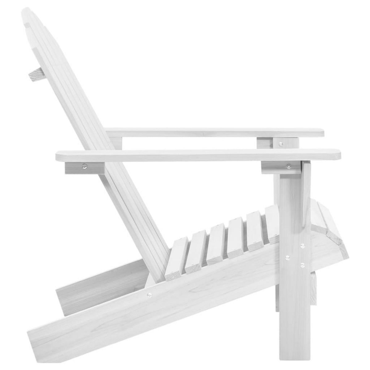 VIDAXL Chaise de jardin bois blanc