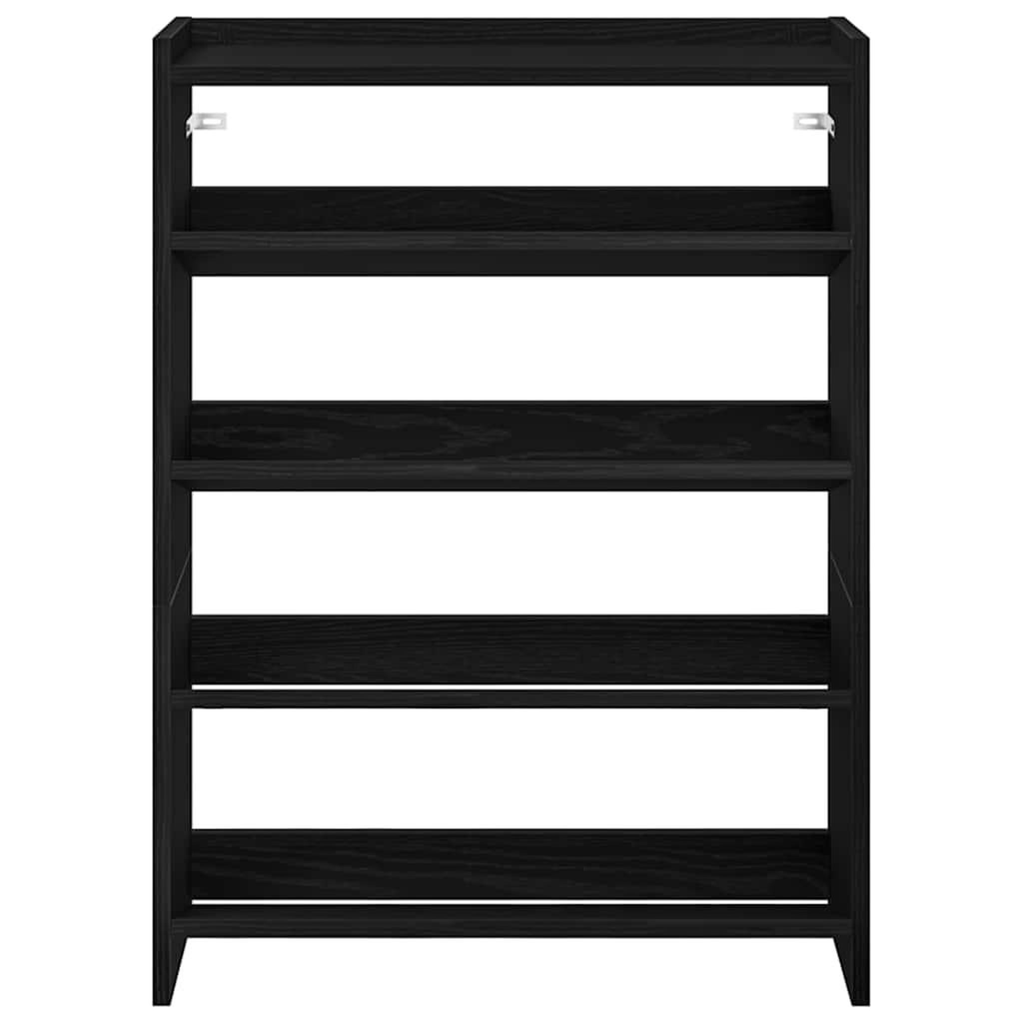 Voir la diapositive 4 : VIDAXL Etagere a chaussures noir 60x25x81 cm bois d'ingenierie