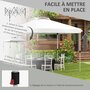 Voir la diapositive 5 : OUTSUNNY Tonnelle barnum pop-up pliant 3 x 3 m sac de transport à roulettes blanc
