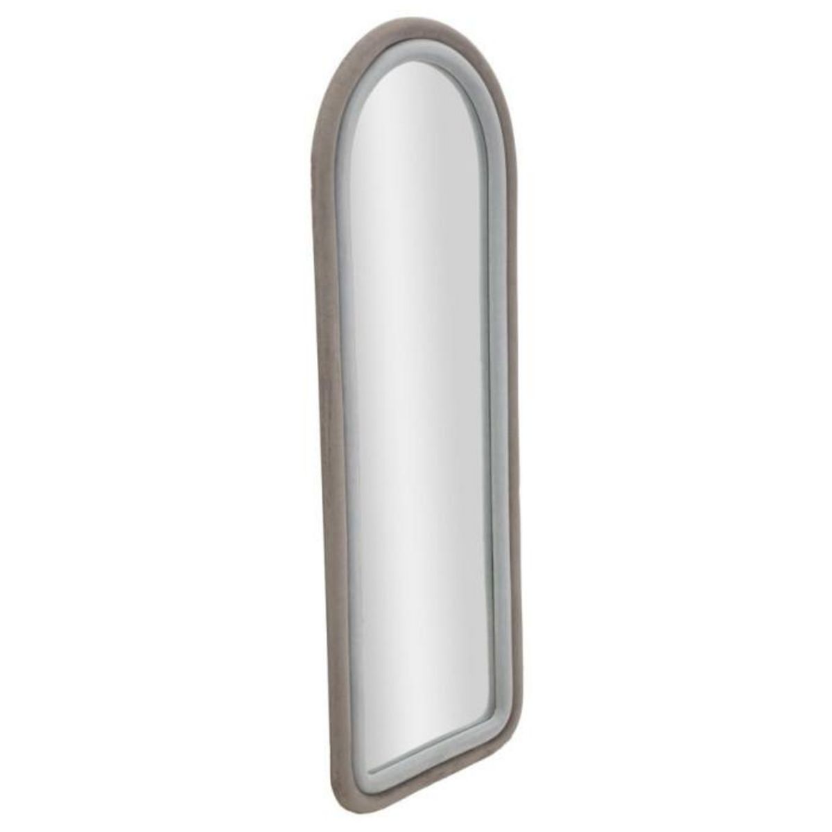 Paris Prix Miroir Mural en Velours  Chloé  160cm Gris & Taupe