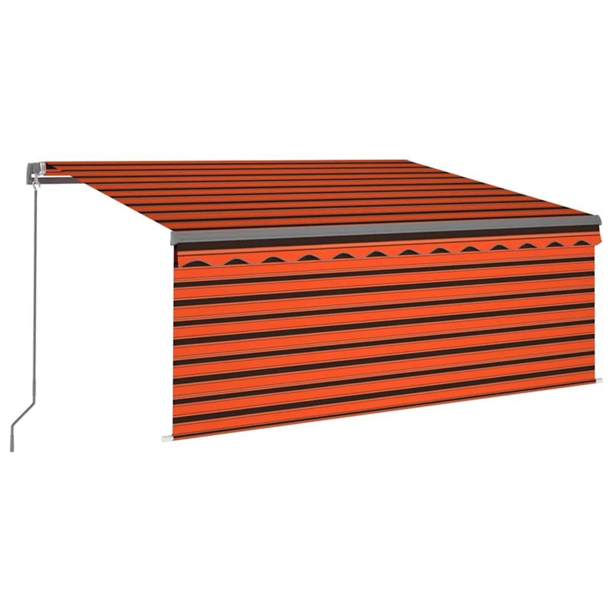 VIDAXL Auvent retractable manuel store et LED 3x2,5 m Orange et marron