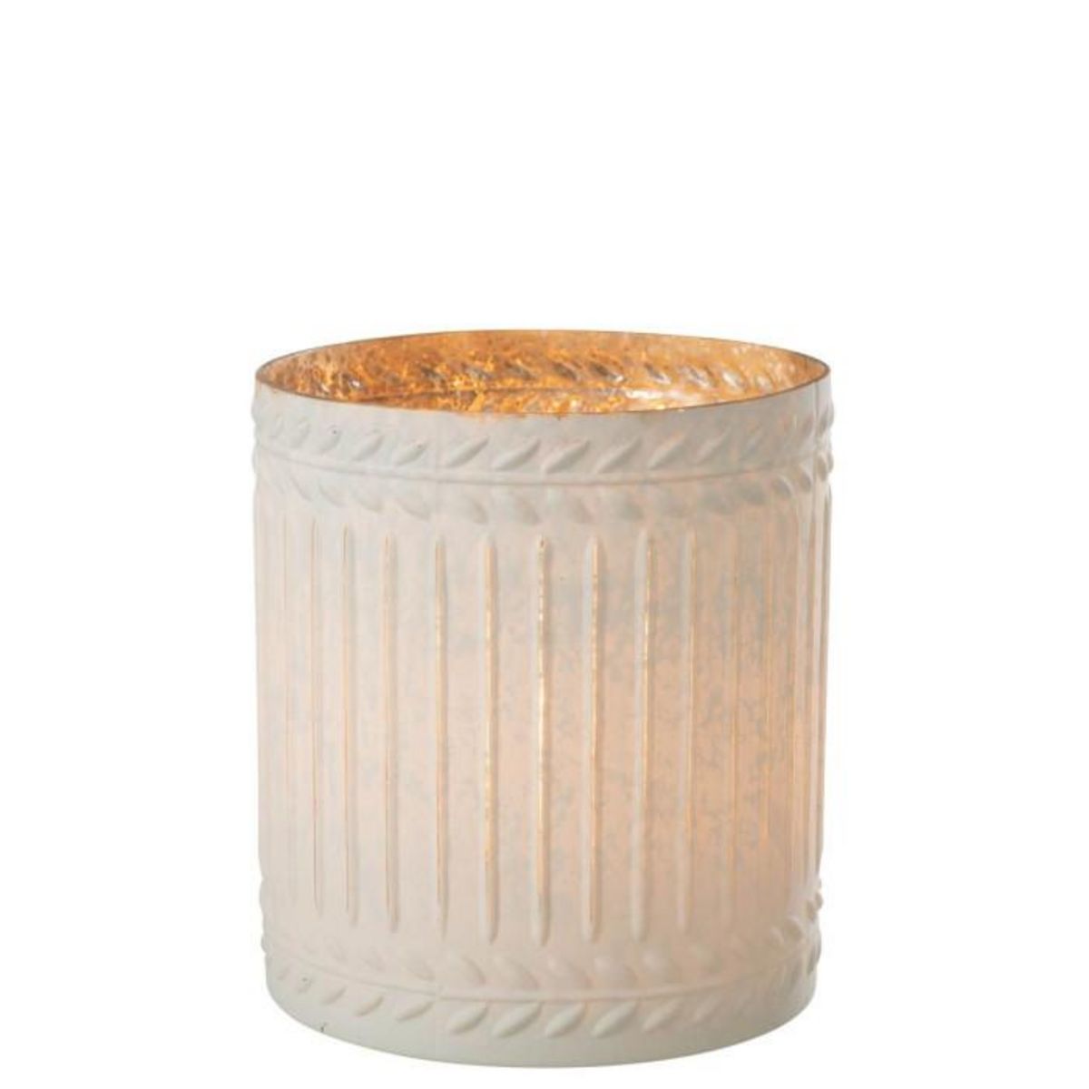 Paris Prix Photophore Déco en Verre  Ezy  23cm Blanc