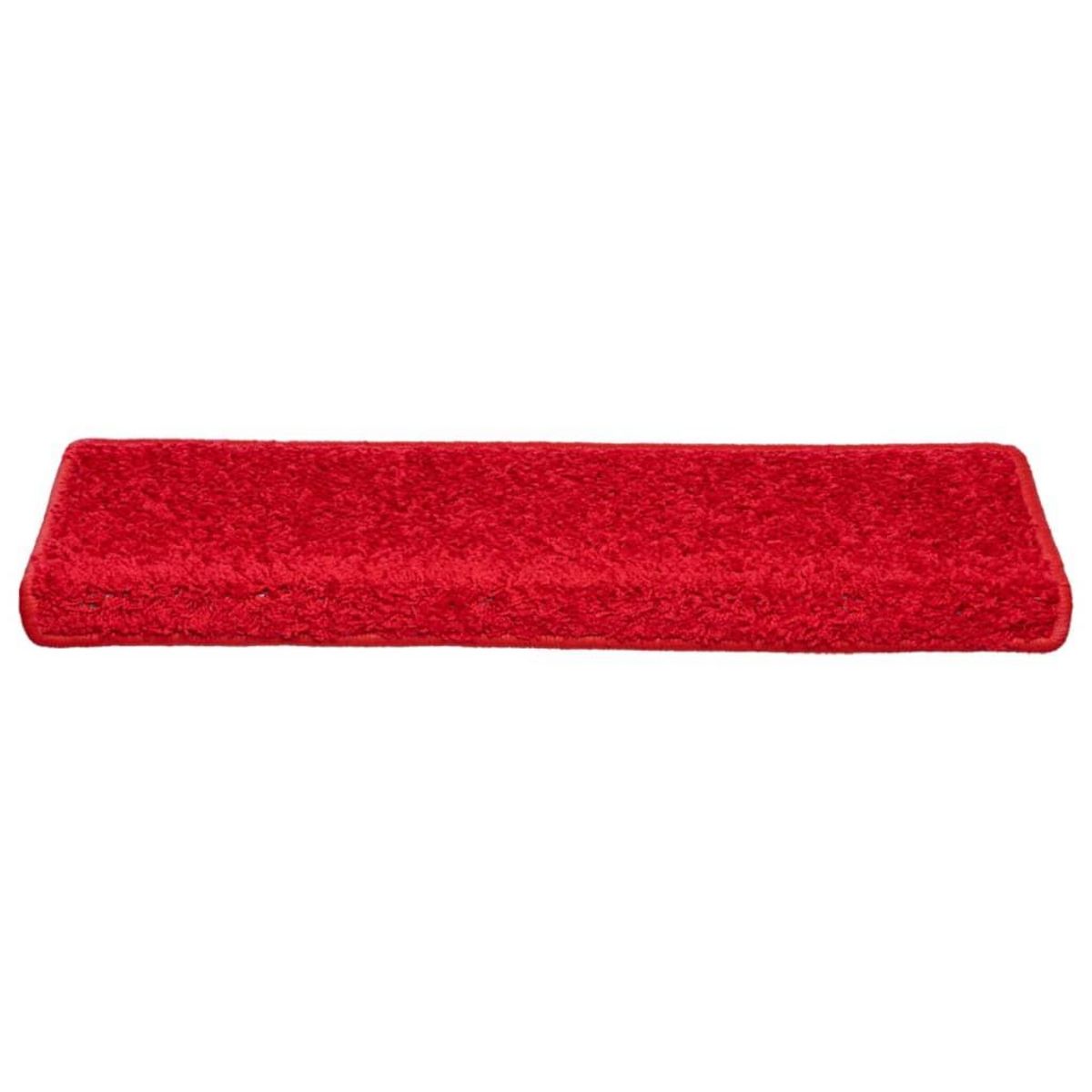 VIDAXL Tapis d'escalier 10 pcs 65x21x4 cm Rouge
