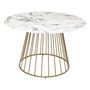 Voir la diapositive 1 : ATMOSPHERA Table à Manger Effet Marbre  Rayo  120cm Blanc