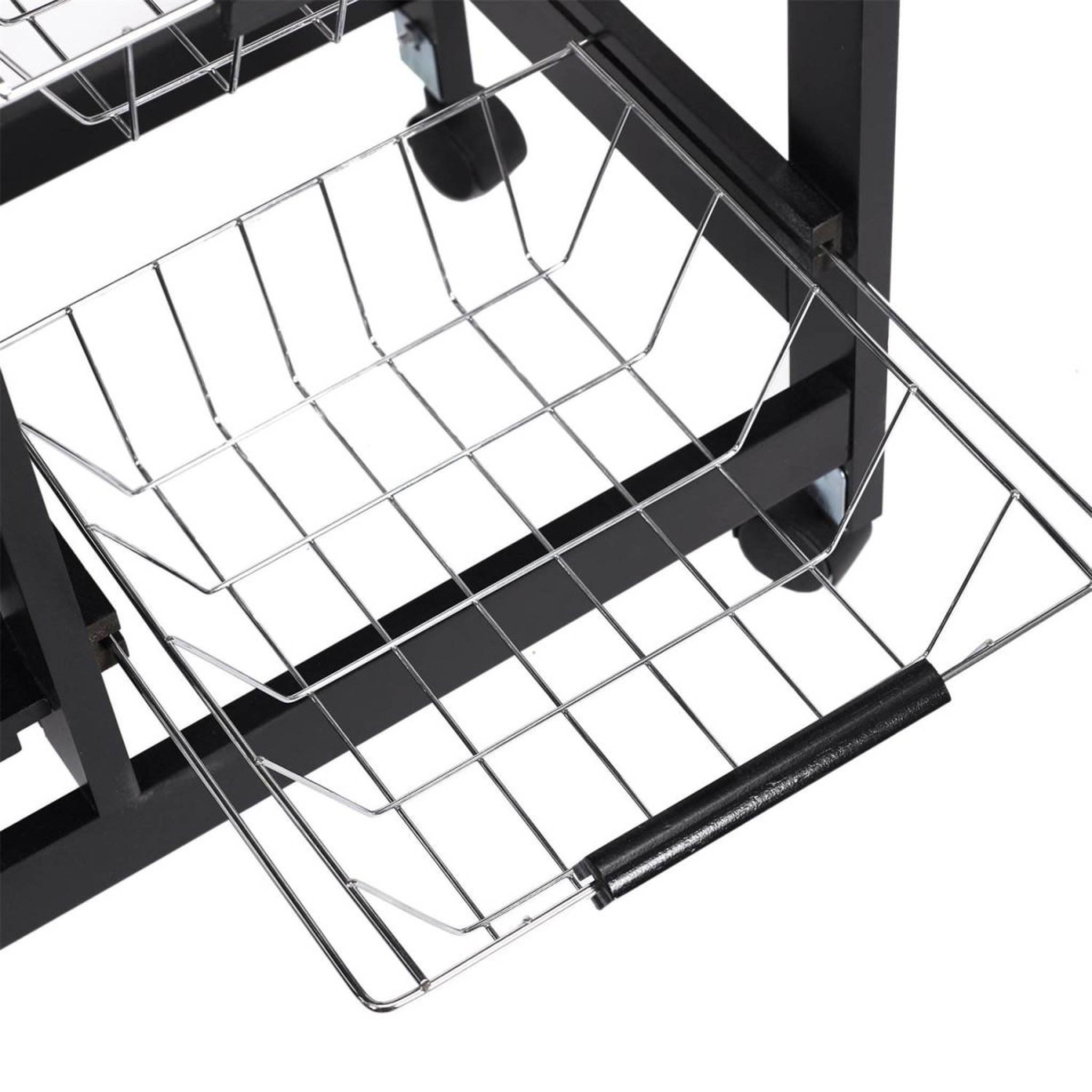 Voir la diapositive 6 : The Home Deco Factory Desserte de cuisine  table gourmande  81cm noir