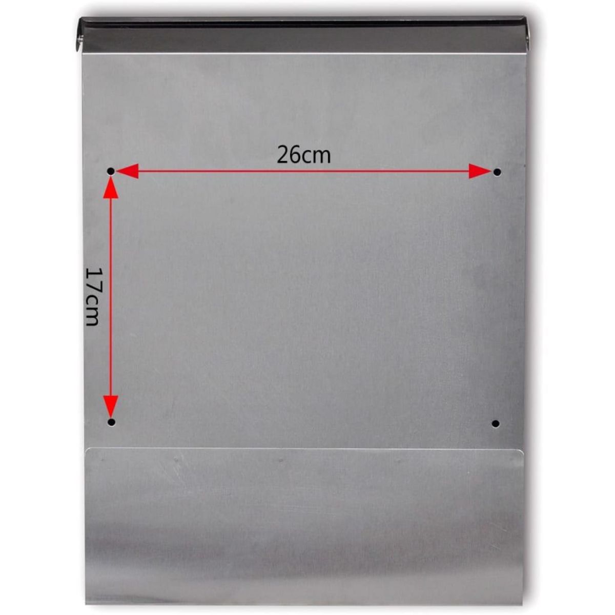 VIDAXL Boîte aux lettres en acier inoxydable