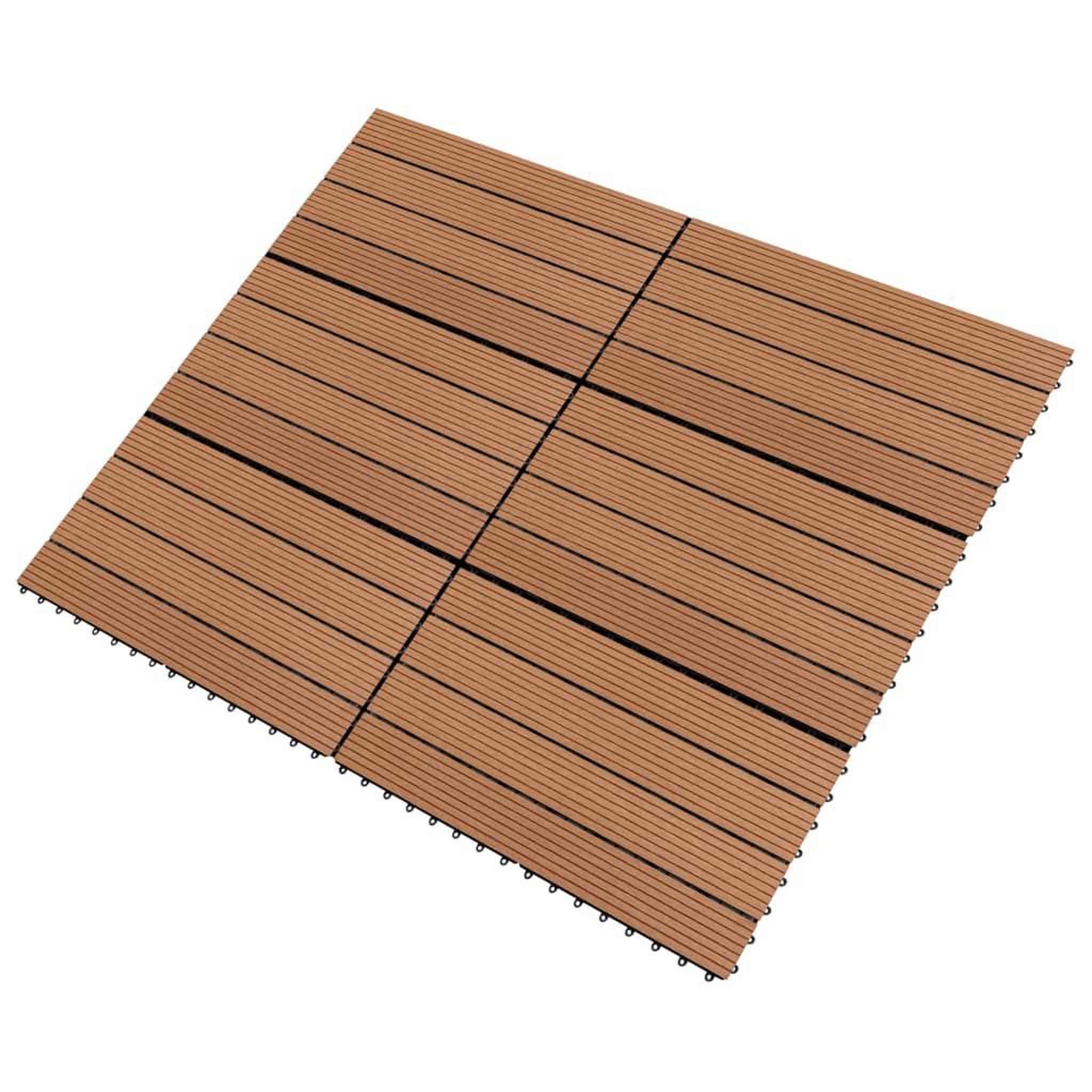 Voir la diapositive 2 : VIDAXL Dalles WPC 60x30 cm 6 pcs 1m^2 Marron