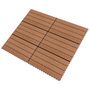 Voir la diapositive 2 : VIDAXL Dalles WPC 60x30 cm 6 pcs 1m^2 Marron