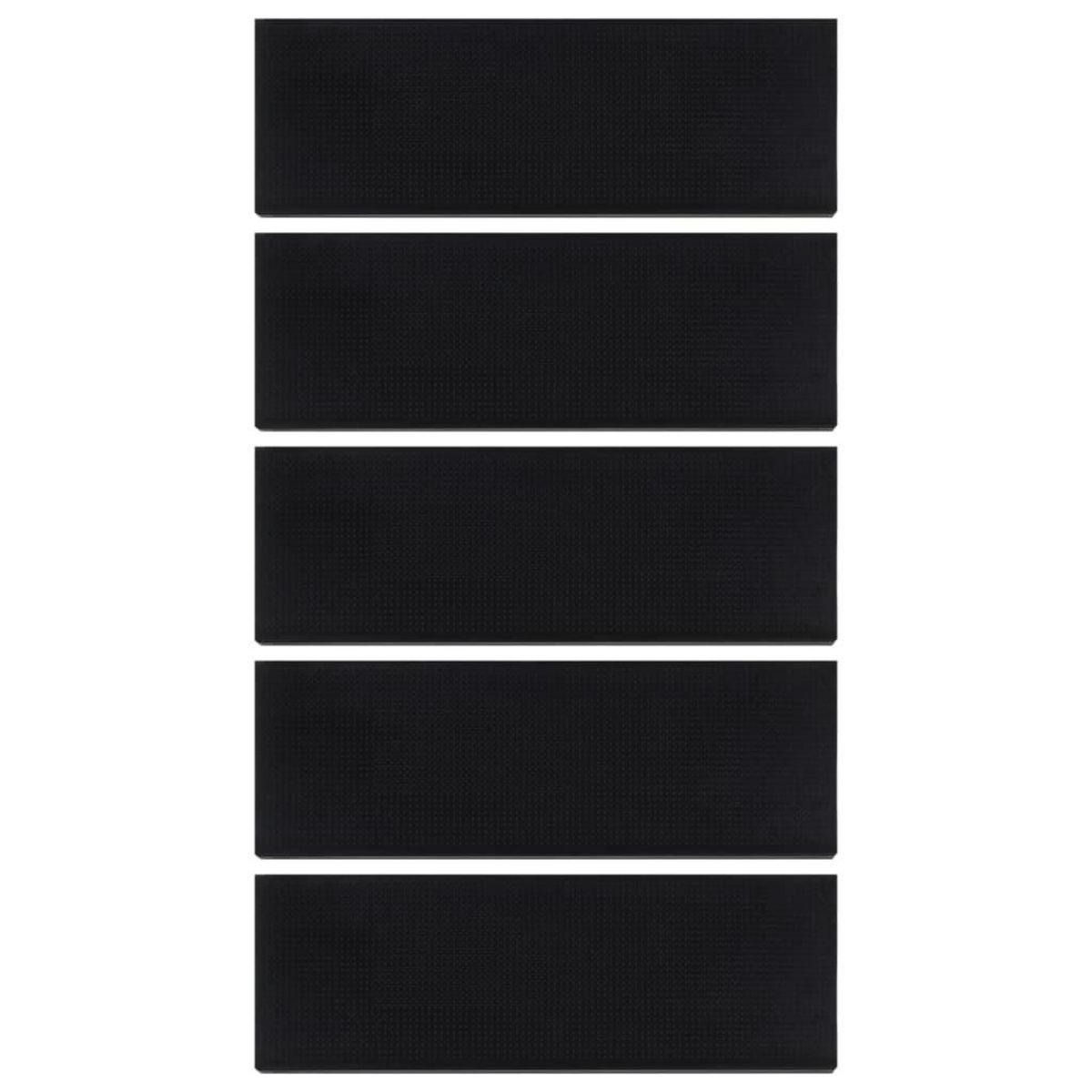 VIDAXL Marches d'escalier 5 pcs 25x75 cm caoutchouc