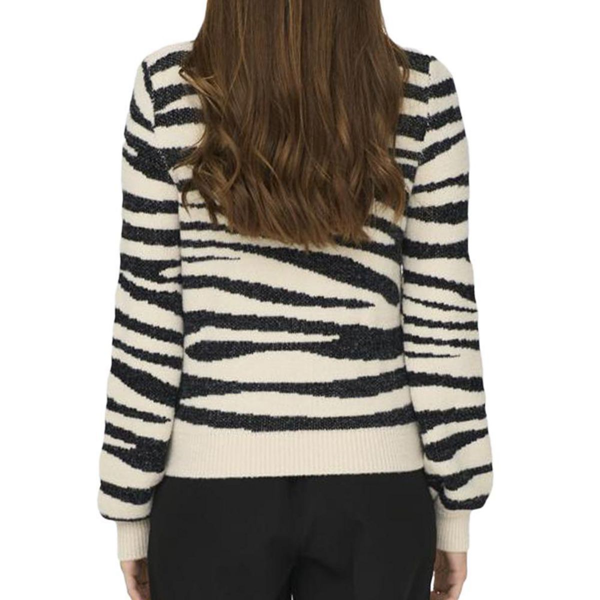 JACQUELINE DE YONG Pull /Beige Zébré Femme JDY  orraine