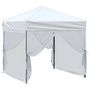 Voir la diapositive 3 : VIDAXL Tente de reception pliable avec parois Blanc 2x2 m