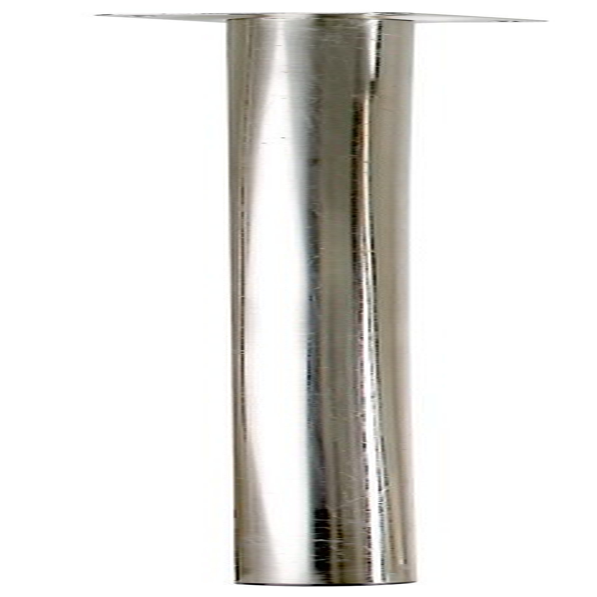 CENTRALE BRICO Pied de table cylindrique fixe acier brossé gris, 80 cm