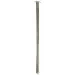 CENTRALE BRICO Pied de table cylindrique fixe acier brossé gris, 80 cm