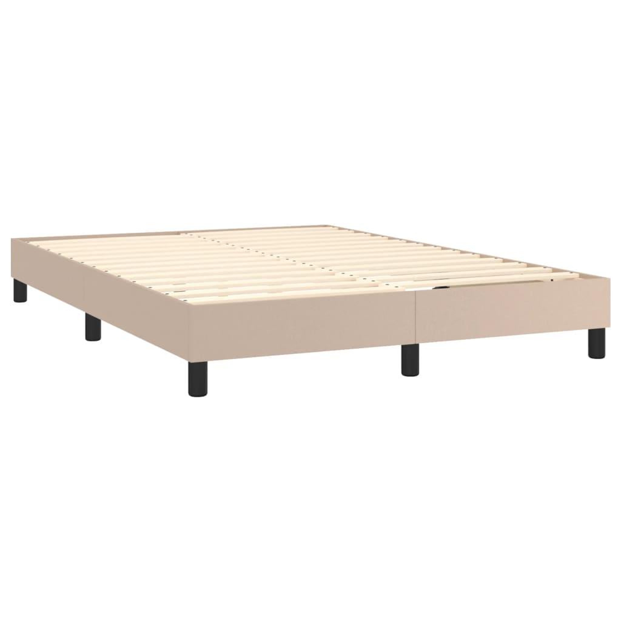 Voir la diapositive 4 : VIDAXL Cadre de lit sans matelas cappuccino 140x190 cm similicuir