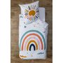 Voir la diapositive 2 : Atmosphera Kids Parure de lit enfant Arc en ciel - 100% coton 57 fils - 140 x 200 cm