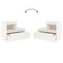 Voir la diapositive 6 : VIDAXL Table de chevet Blanc 60x34x51 cm Bois de pin solide
