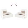 Voir la diapositive 6 : VIDAXL Table de chevet Blanc 60x34x51 cm Bois de pin solide