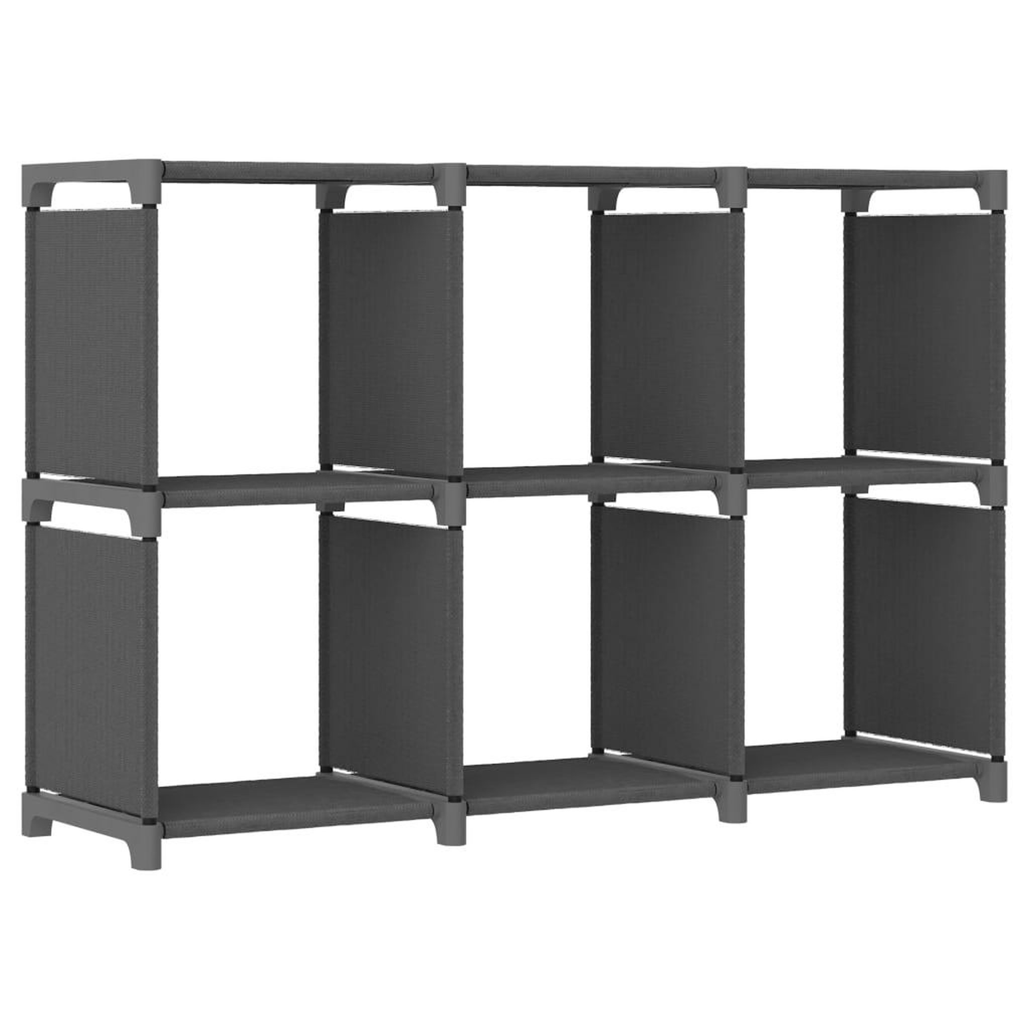 Voir la diapositive 1 : VIDAXL Etagere d'affichage 6 cubes Gris 103x30x72,5 cm Tissu