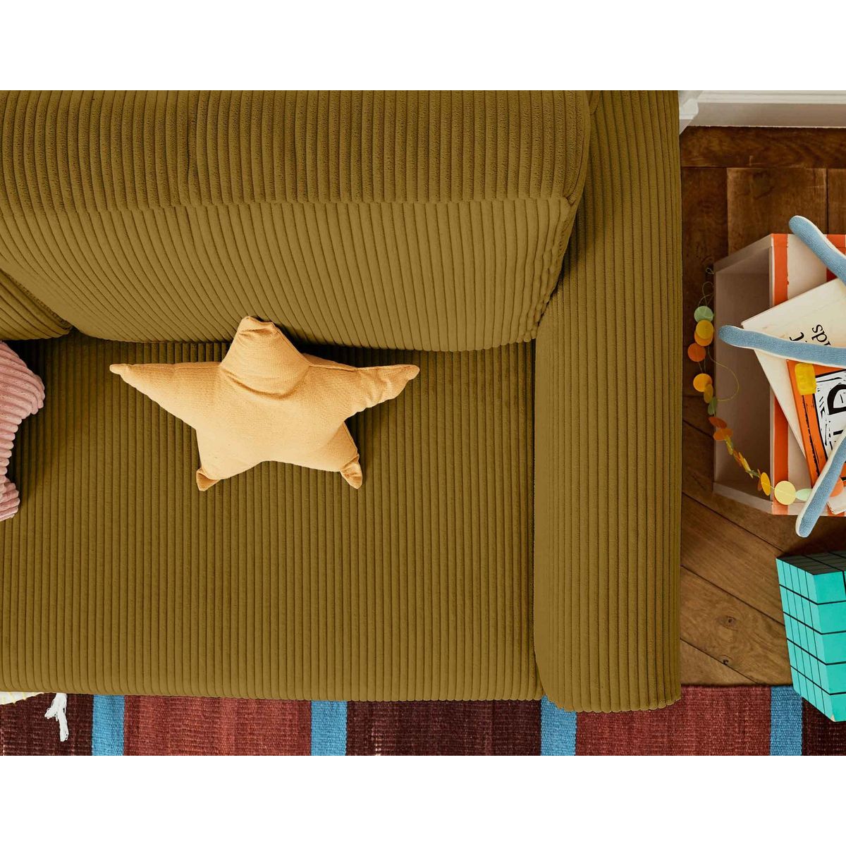 BEST MOBILIER Marilia - canapé 2 places - convertible déplimousse - en velours côtelé