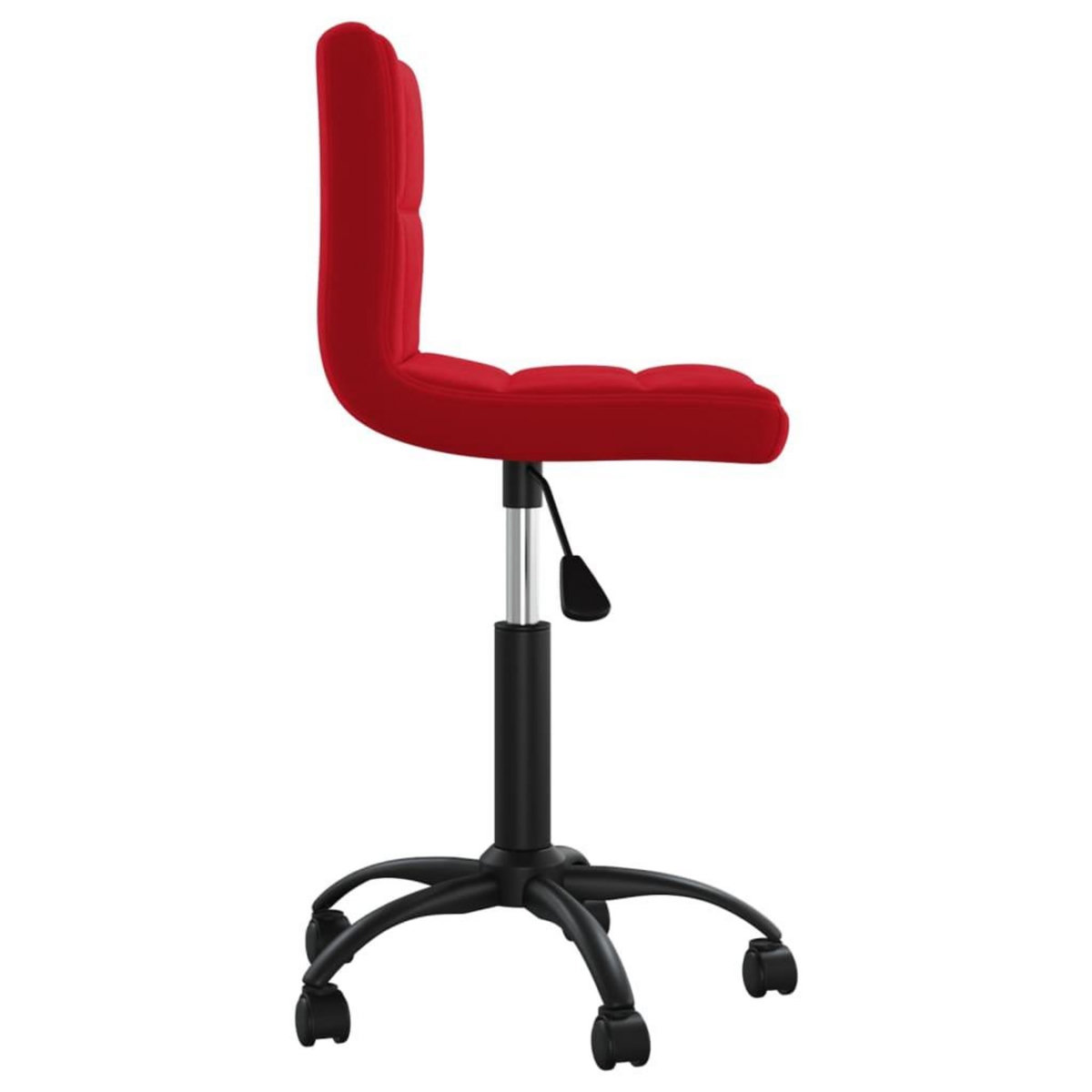 VIDAXL Chaise pivotante de bureau Rouge bordeaux Velours