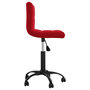 Voir la diapositive 4 : VIDAXL Chaise pivotante de bureau Rouge bordeaux Velours