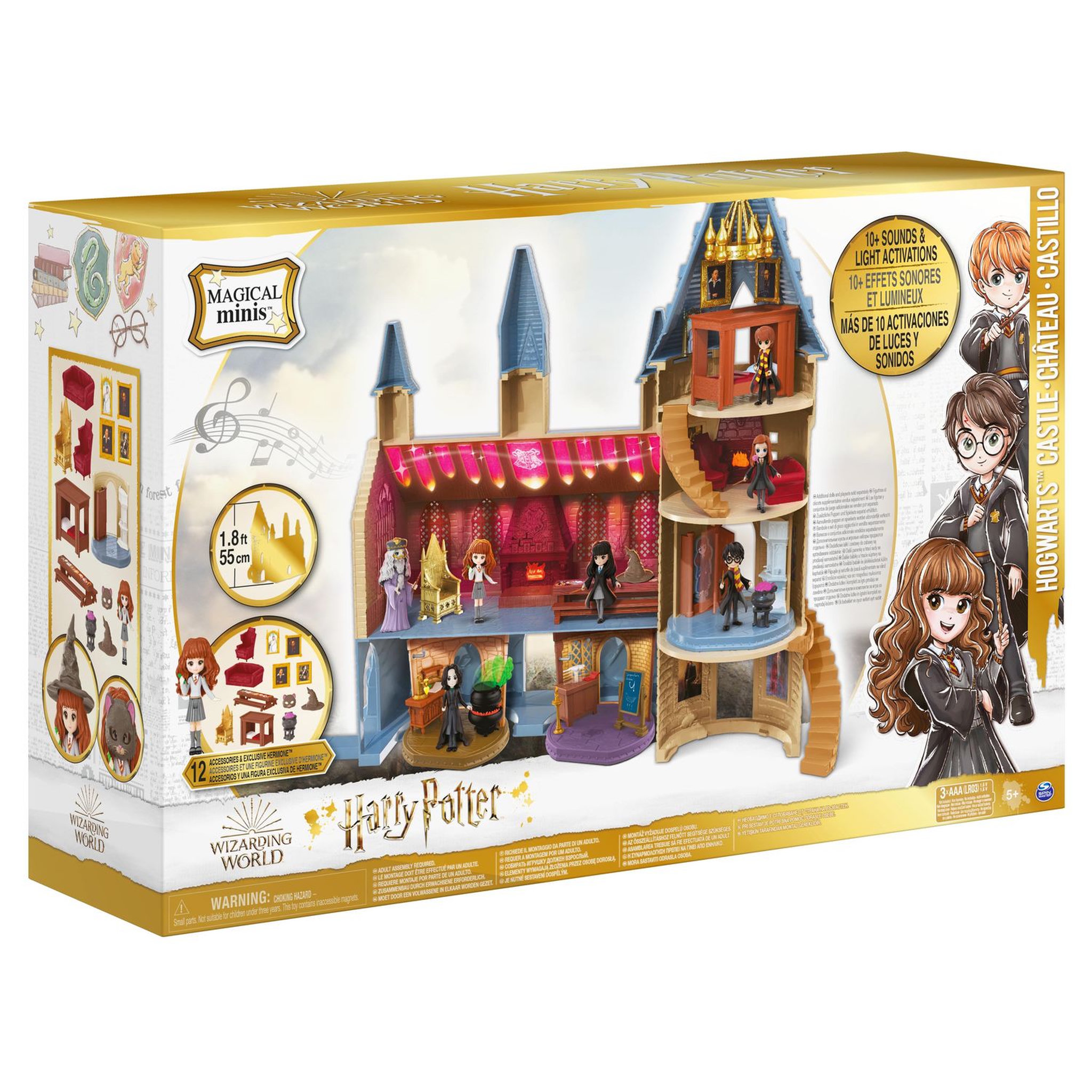 Voir la diapositive 2 : SPIN MASTER Figurine - Château Poudlard magique mini - Wizarding World