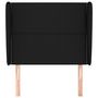 Voir la diapositive 3 : VIDAXL Tete de lit avec oreilles Noir 93x23x118/128 cm Tissu