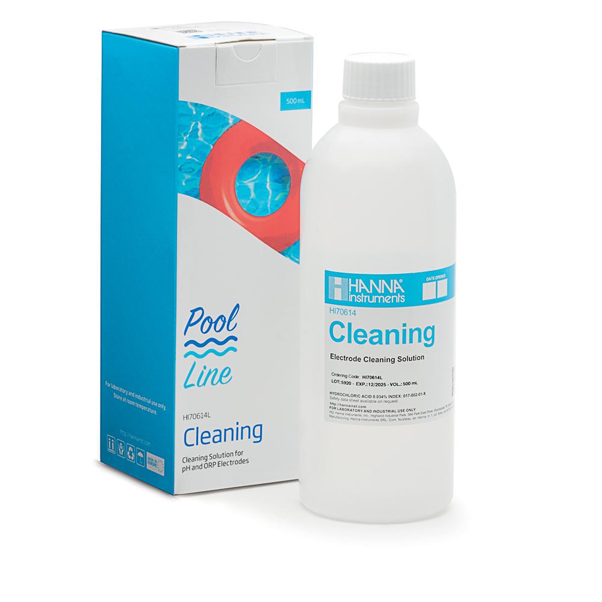 Hanna instruments Solution de nettoyage pour électrodes, usage général, bouteille 500 ml - hi70614l
