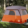 Voir la diapositive 1 : VIDAXL Tente de camping de cabine 4 personnes orange imperméable