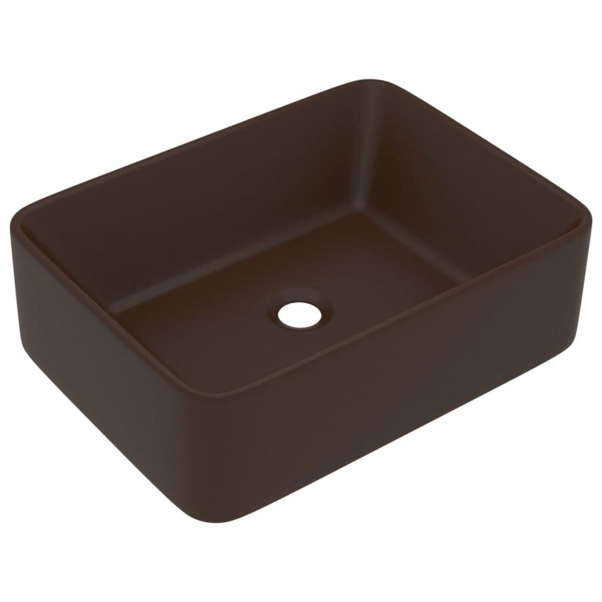 VIDAXL Lavabo de luxe Marron fonce mat 41x30x12 cm Ceramique
