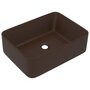 Voir la diapositive 2 : VIDAXL Lavabo de luxe Marron fonce mat 41x30x12 cm Ceramique