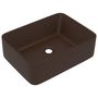 Voir la diapositive 2 : VIDAXL Lavabo de luxe Marron fonce mat 41x30x12 cm Ceramique