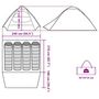 Voir la diapositive 6 : VIDAXL Tente de camping a dome 4 personnes gris et orange impermeable