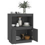 Voir la diapositive 4 : VIDAXL Buffet Gris 60x34x75 cm Bois massif de pin