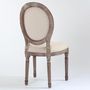 Voir la diapositive 4 : Paris Prix Lot de 2 Chaises Médaillon Tissu  Versailles  96cm Beige