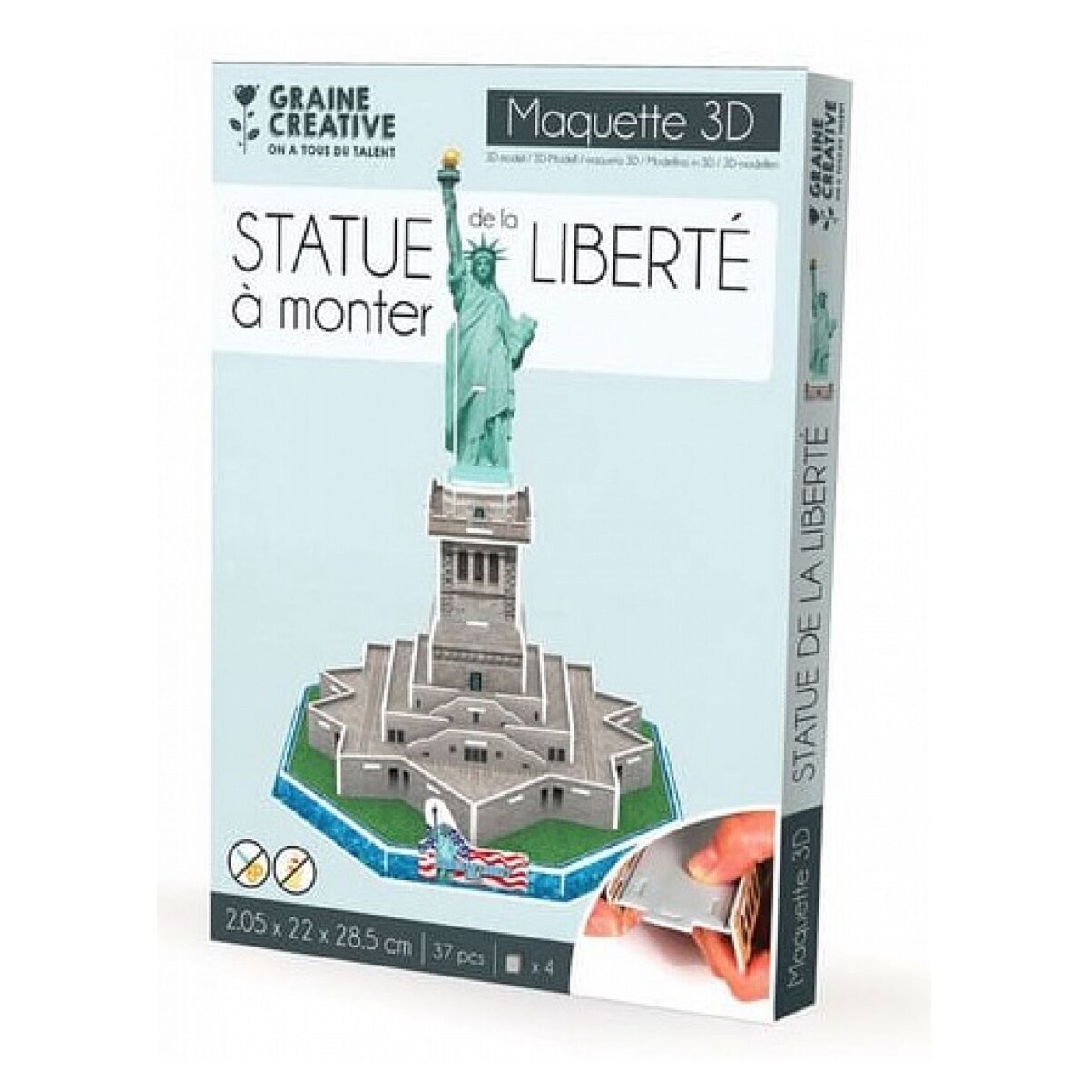 Graine créative puzzle maquette statue de la liberte